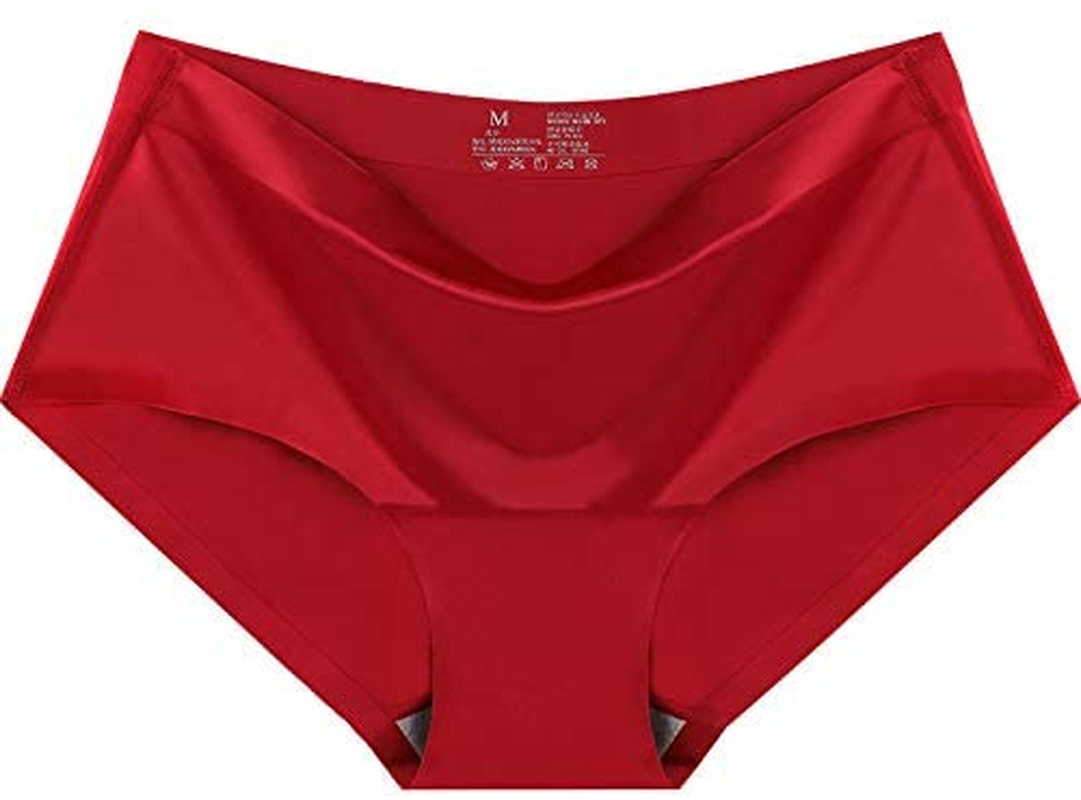 Sexy Lace Underwear for Women Frozen Silk Seamless Panties with Silky Tactile Touch 4 Pack, Assorted Colors S M L XL XXL3XL  ITAYAX   