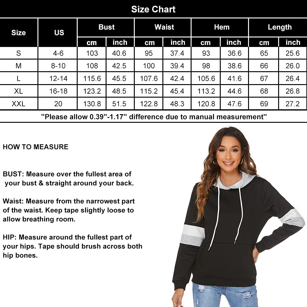 FINWANLO Hoodies for Women Casual Long Sleeve Tops Fleece Pullover Hooded Sweatshirts Jacket with Pockets Apparel & Accessories > Clothing > Activewear Kylie Max   