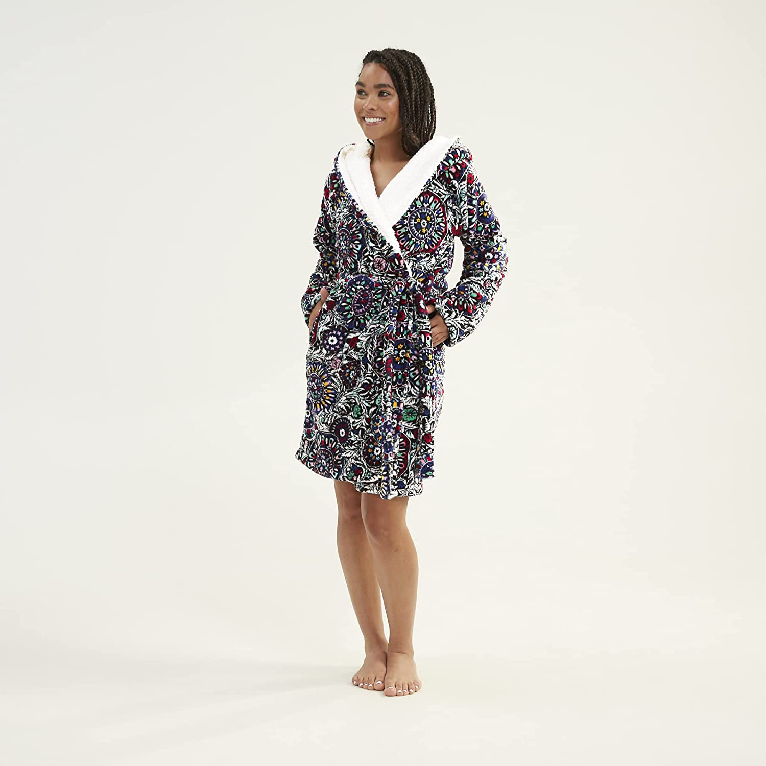 Vera Bradley Plush Fleece Robe, Stained Glass Medallion Apparel & Accessories > Clothing > Sleepwear & Loungewear > Robes Kylie Max   