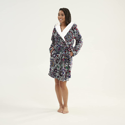 Vera Bradley Plush Fleece Robe, Stained Glass Medallion Apparel & Accessories > Clothing > Sleepwear & Loungewear > Robes Kylie Max   