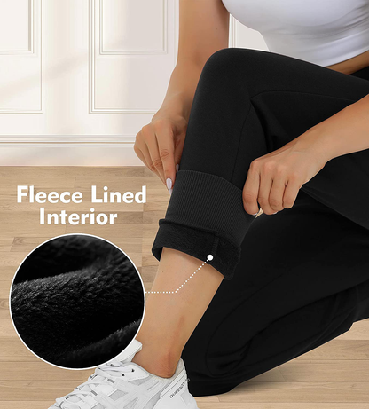 Heathyoga Fleece Lined Joggers for Women Thermal Sweatpants for Women Joggers with Pockets Workout Pants Running Pants Apparel & Accessories > Clothing > Activewear Kylie Max   
