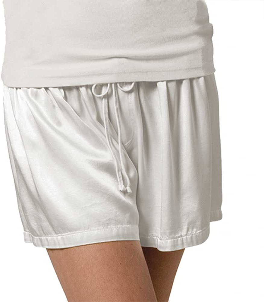 PJ Harlow Women'S Mikel Satin Boxer Short, Pearl, X-Large Apparel & Accessories > Clothing > Sleepwear & Loungewear > Pajamas Kylie Max   