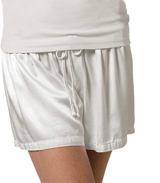 PJ Harlow Women'S Mikel Satin Boxer Short, Pearl, X-Large Apparel & Accessories > Clothing > Sleepwear & Loungewear > Pajamas Kylie Max   