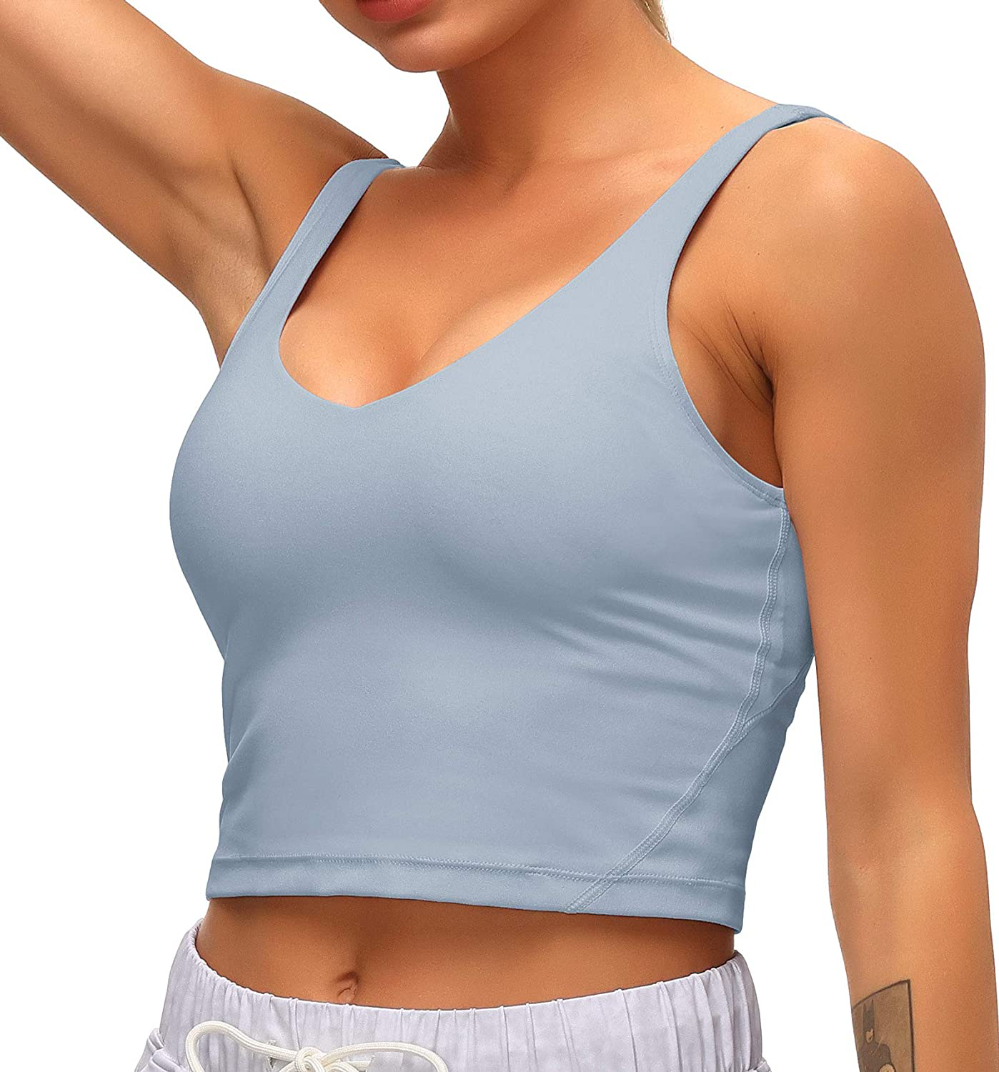 Dragon Fit Sports Bra for Women Longline Padded Bra Yoga Crop Tank Tops Fitness Workout Running Top Apparel & Accessories > Clothing > Underwear & Socks > Bras Kylie Max   