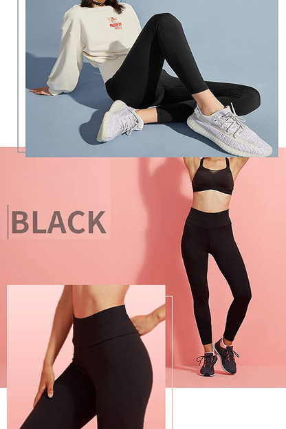 CAMPSNAIL 4 Pack High Waisted Leggings for Women- Soft Tummy Control Slimming Yoga Pants for Workout Running Reg & Plus Size Apparel & Accessories > Clothing > Activewear CAMPSNAIL   