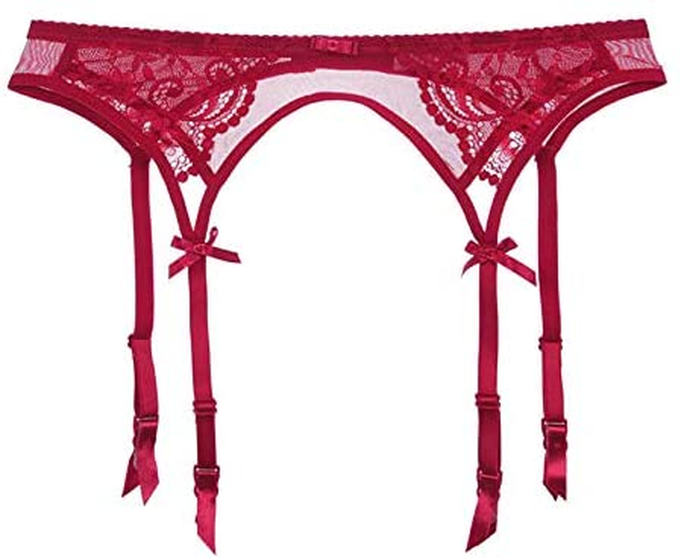 Women Push up Bras Set Lace Lingerie Bra Panties Garter Stocking 4Pcs/Lot Apparel & Accessories > Clothing > Underwear & Socks > Lingerie Varsbaby   