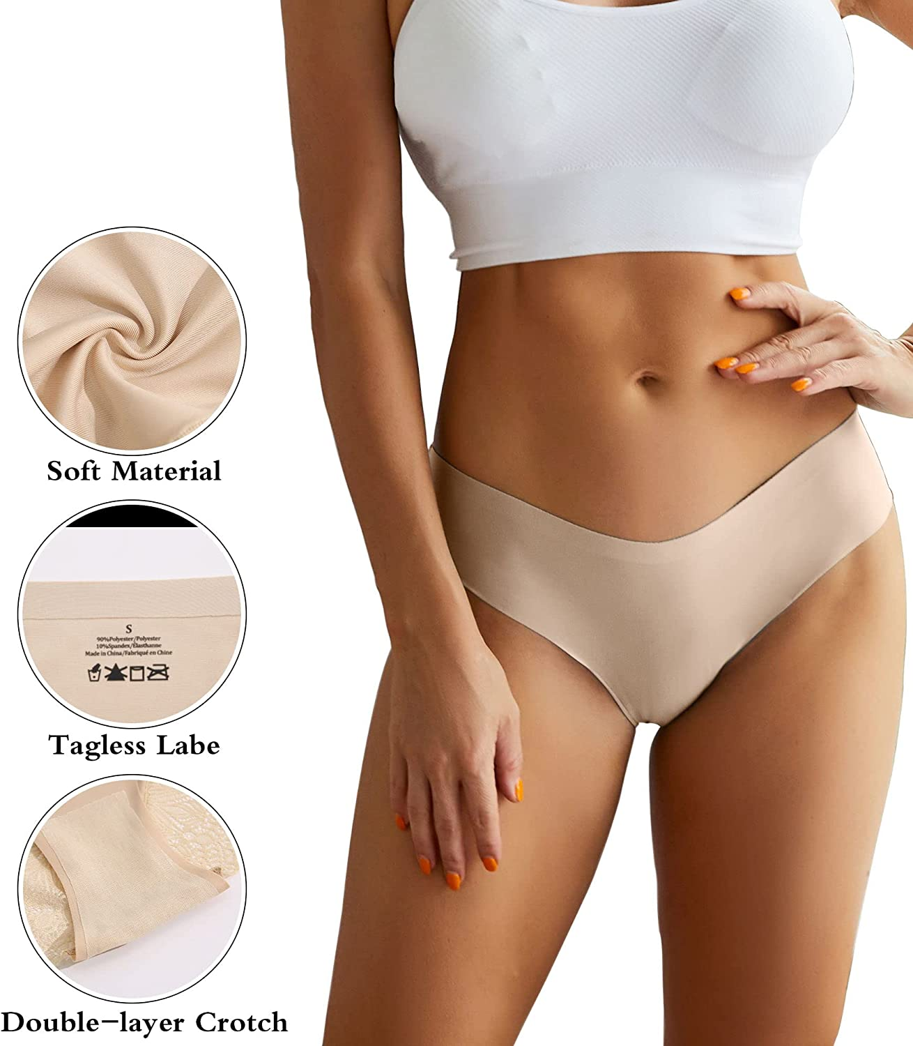 Sth Big 10 Pack Sexy Cheeky Underwear for Women Lace Bikini Panties Ladies No Show Hipster V-Waist Apparel & Accessories > Clothing > Underwear & Socks > Underwear Sth Big   