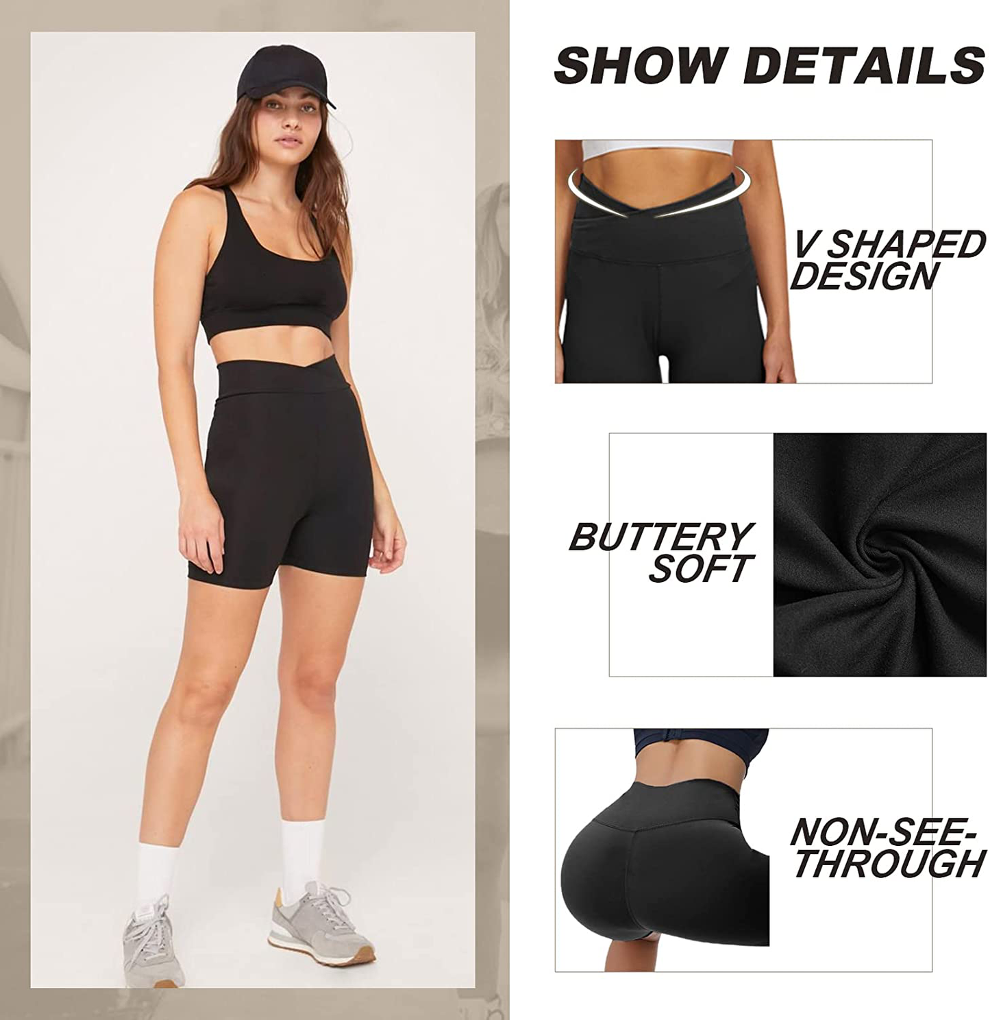 QGGQDD 3 Pack High Waisted Biker Shorts for Women – 5" Buttery Soft Black Workout Yoga Athletic Shorts Apparel & Accessories > Clothing > Shorts Kylie Max   