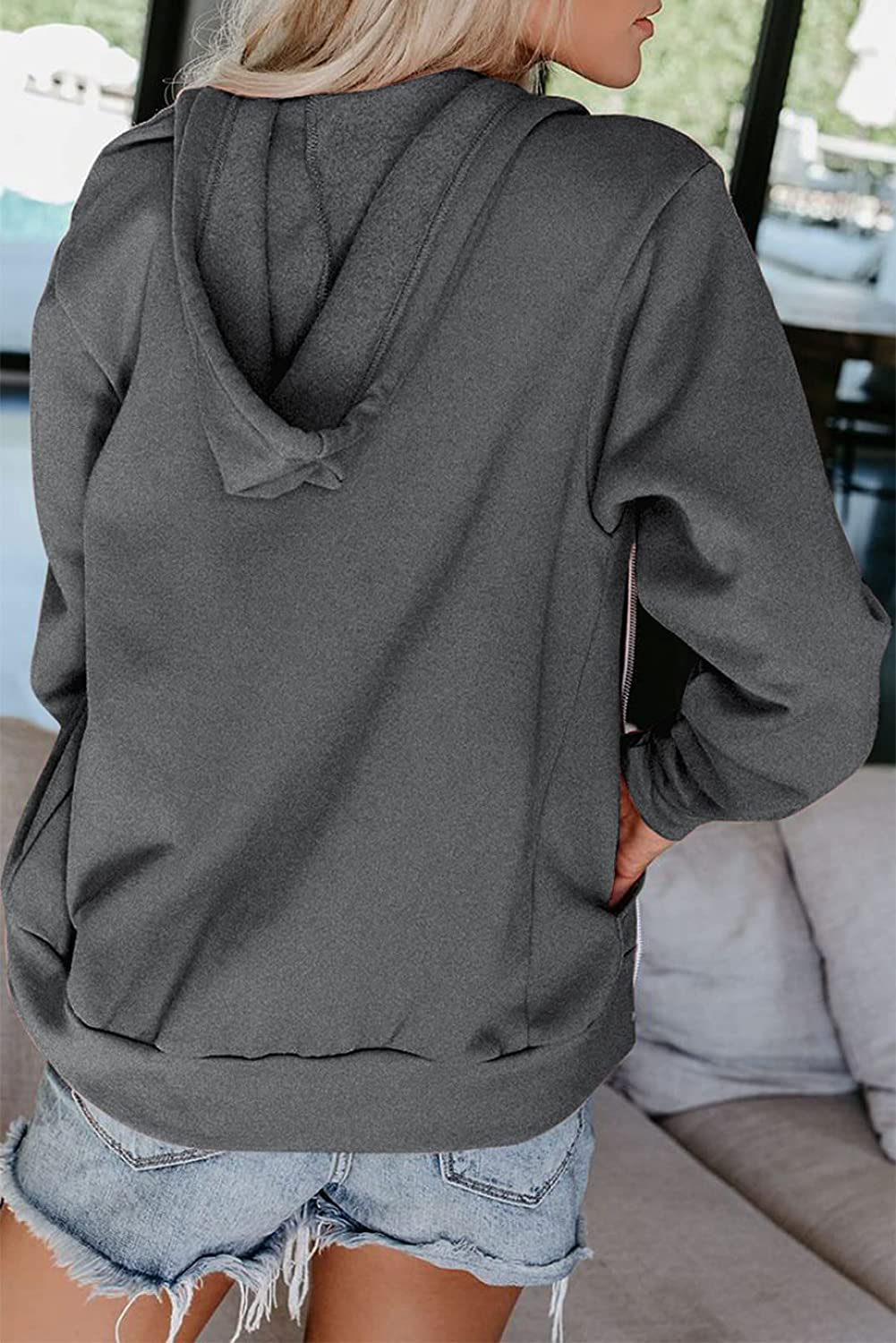 Dokotoo Women'S Full Zip up Hoodie Long Sleeve Hooded Sweatshirts Pockets Jacket Coat for Women Apparel & Accessories > Clothing > Activewear Kylie Max   