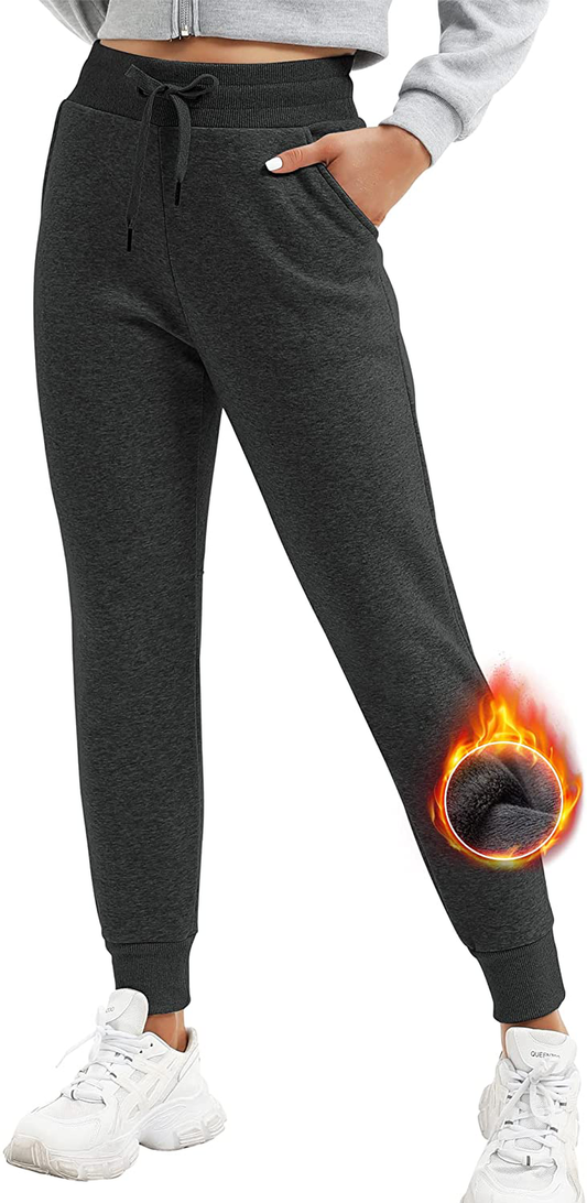 Ewedoos Fleece Sweatpants for Women with Pockets - Fleece Lined Joggers for Women Winter Pants Womens Sweatpants with Pockets Apparel & Accessories > Clothing > Activewear Kylie Max   
