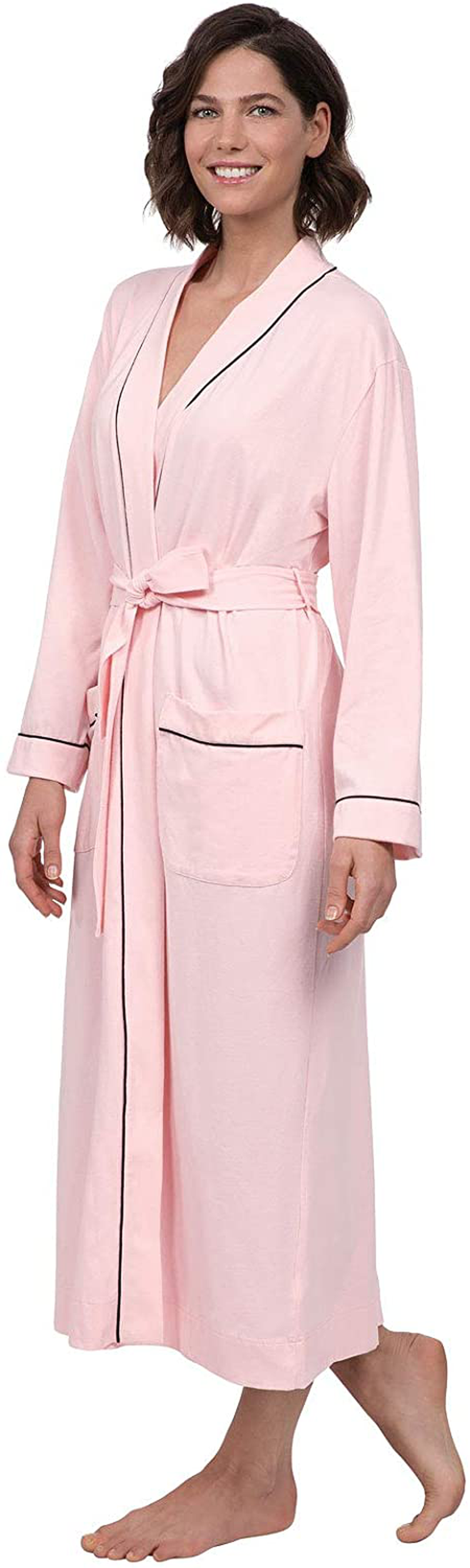 Pajamagram Long Women'S Cotton Robes - Soft Robe Womens Apparel & Accessories > Clothing > Sleepwear & Loungewear > Robes PajamaGram Pink 3X 