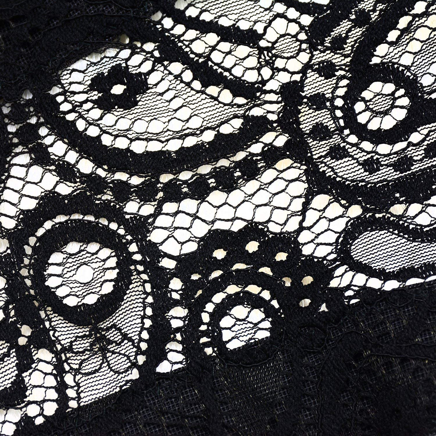 ELLACCI Women'S Paisley Mesh Lace Bustier Crop Top Sexy Corset Top Bra Black Apparel & Accessories > Clothing > Underwear & Socks > Lingerie ELLACCI   