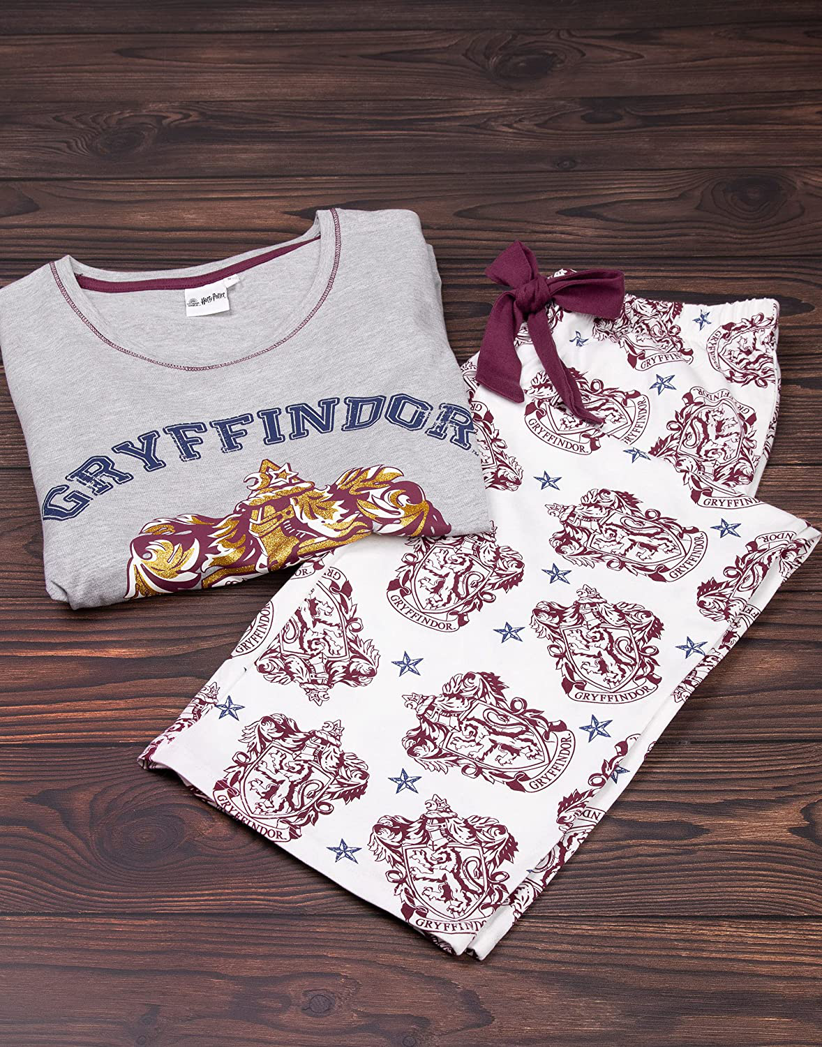 Harry Potter Pyjamas Women Gryffindor House Crest Ladies Top PJ set Apparel & Accessories > Clothing > Sleepwear & Loungewear > Pajamas Harry Potter   