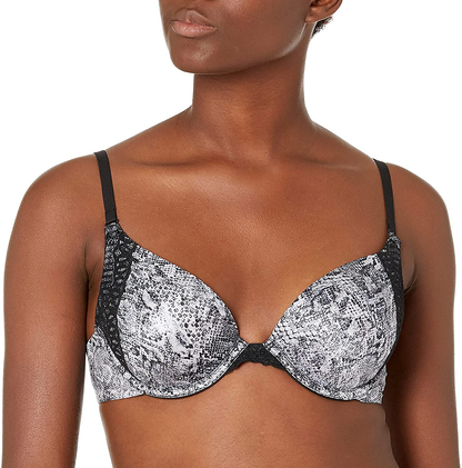 Maidenform Women's Natural Boost Demi Bra 09428 Apparel & Accessories > Clothing > Underwear & Socks > Bras Maidenform Snake Skin Print/White 36A 