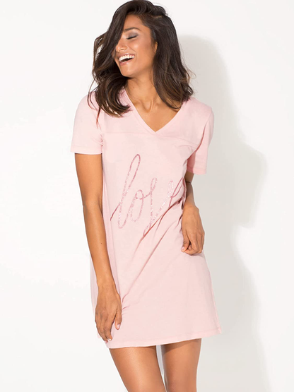 Smart & Sexy Women'S V-Neck Oversized Sleep Shirt Apparel & Accessories > Clothing > Sleepwear & Loungewear > Nightgowns Kylie Max   
