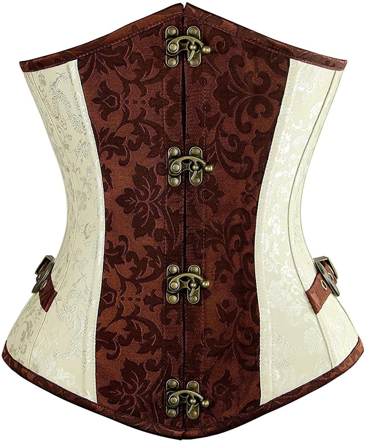Blidece Women'S Fashion PU Leather Halter Shoulder Straps Underbust Corset Top Apparel & Accessories > Clothing > Underwear & Socks > Lingerie Blidece Brown Small 