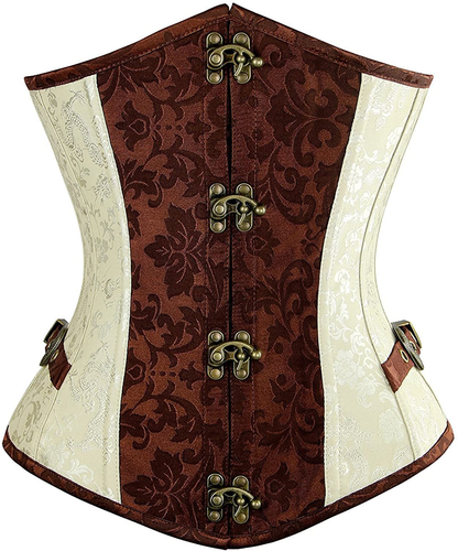 Blidece Women'S Fashion PU Leather Halter Shoulder Straps Underbust Corset Top Apparel & Accessories > Clothing > Underwear & Socks > Lingerie Blidece Brown Small 