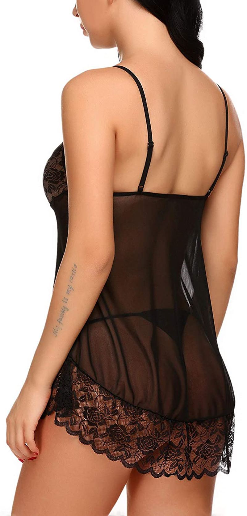 Avidlove Lace Babydoll Lingerie Sexy Mini Chemise Mesh Wedding Nightie Bridal Nightdress Apparel & Accessories > Clothing > Underwear & Socks > Lingerie Kylie Max   