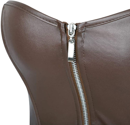 Frawirshau Faux Leather Corset Dress Corsets for Women Sexy Bustier Lingeire Corset Skirt Costume Apparel & Accessories > Clothing > Underwear & Socks > Lingerie frawirshau   