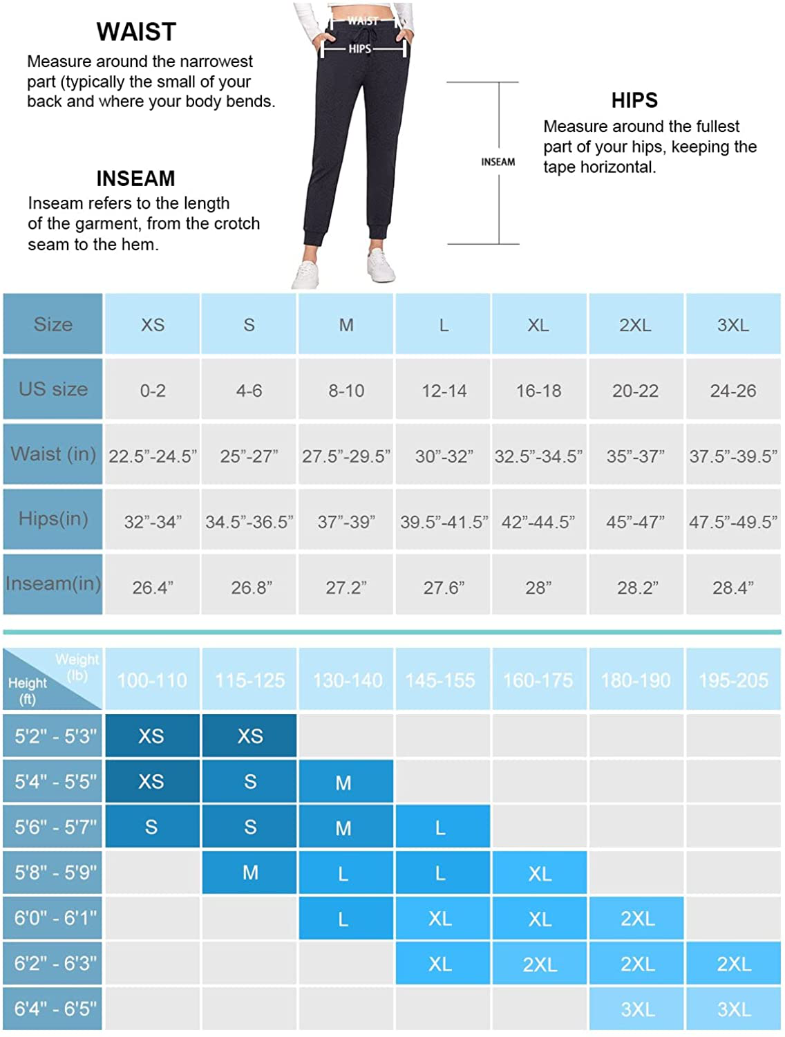 BALEAF Women'S Sweatpants Joggers Cotton Yoga Lounge Sweat Pants Casual Running Tapered Pants with Pockets Apparel & Accessories > Clothing > Activewear Kylie Max   