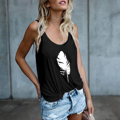 OMSJ Women Shirts Sleeveless Summer Tunic Loose Fit Tank Tops Apparel & Accessories > Clothing > Activewear Kylie Max   