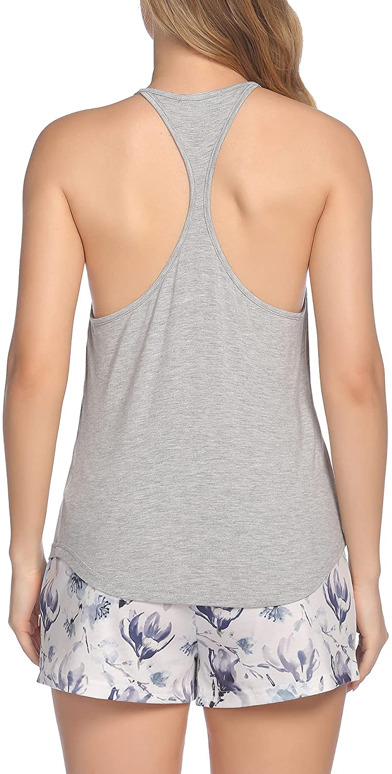 Ekouaer Pajamas Women's Cami Pajama Set Sleeveless Sleepwear Racerback PJ Sets Soft Tank Top Set with Shorts Apparel & Accessories > Clothing > Sleepwear & Loungewear > Pajamas Ekouaer   