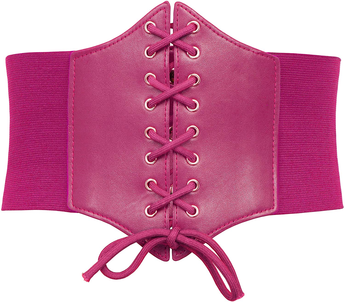 GRACE KARIN Lace-Up Cinch Belt Tied Corset Elastic Waist Belt Apparel & Accessories > Clothing Accessories > Belts GRACE KARIN Hot Pink Large 