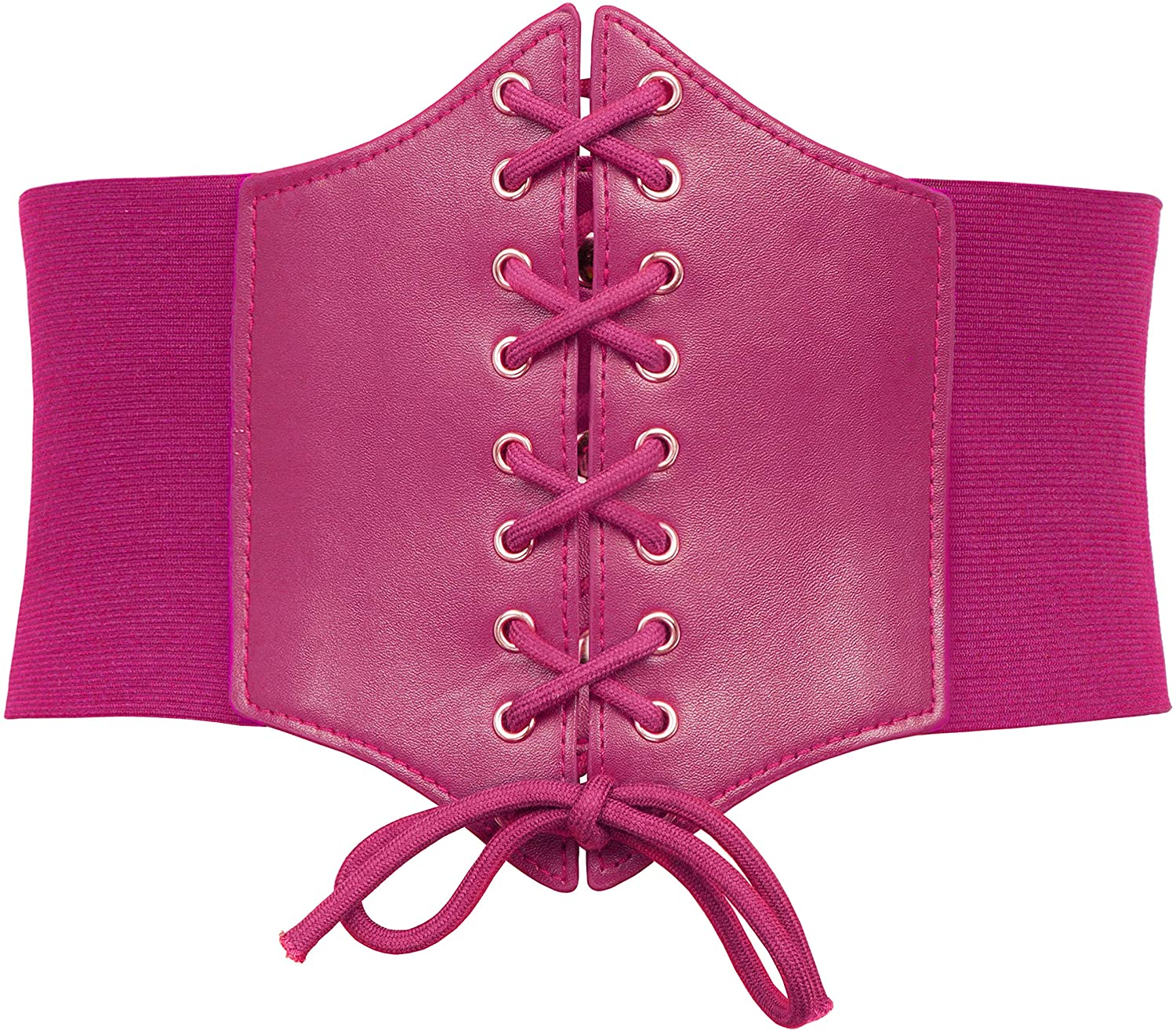 GRACE KARIN Lace-Up Cinch Belt Tied Corset Elastic Waist Belt Apparel & Accessories > Clothing Accessories > Belts GRACE KARIN Hot Pink Large 