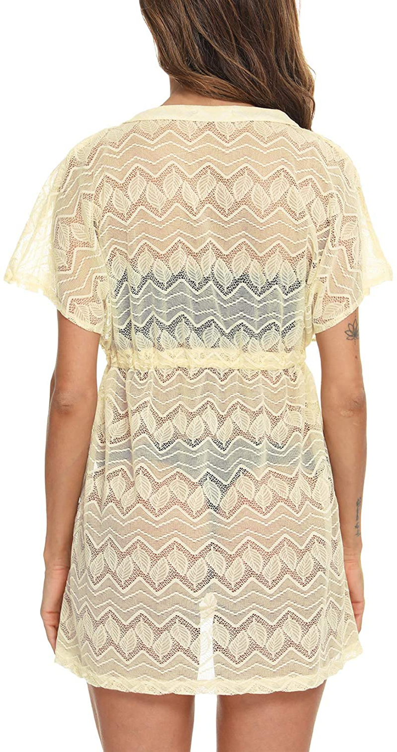 EISHOPEER Women'S Bathing Suit Cover Ups Sexy Swimwear Lace Beach Bikini Cover-Ups Apparel & Accessories > Clothing > Swimwear Kylie Max   