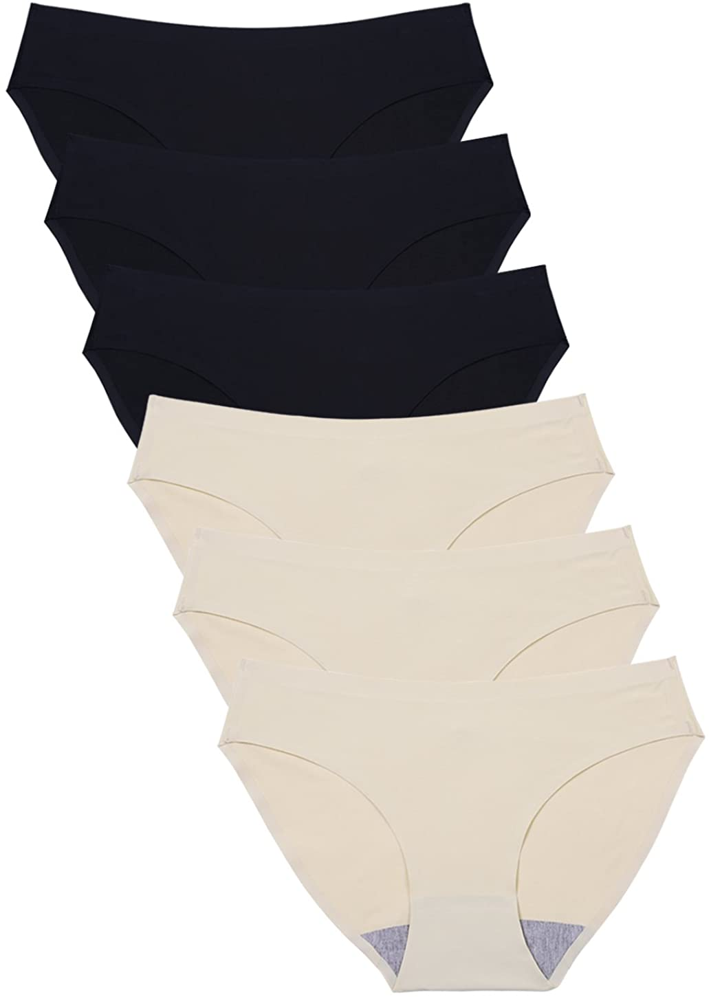 Wealurre Seamless Underwear Invisible Bikini No Show Nylon Spandex Women Panties Apparel & Accessories > Clothing > Underwear & Socks > Underwear Wealurre B3/A3 Medium 