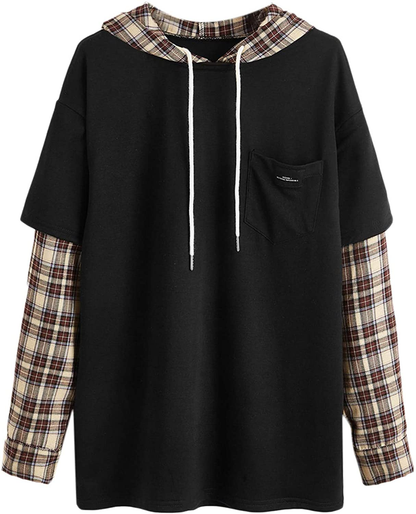 Verdusa Women'S Embroidery Long Sleeve Drawstring Pullover Top Hoodie Sweatshirt Apparel & Accessories > Clothing > Activewear Kylie Max   