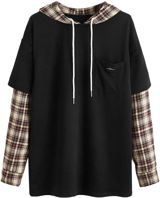 Verdusa Women'S Embroidery Long Sleeve Drawstring Pullover Top Hoodie Sweatshirt Apparel & Accessories > Clothing > Activewear Kylie Max   