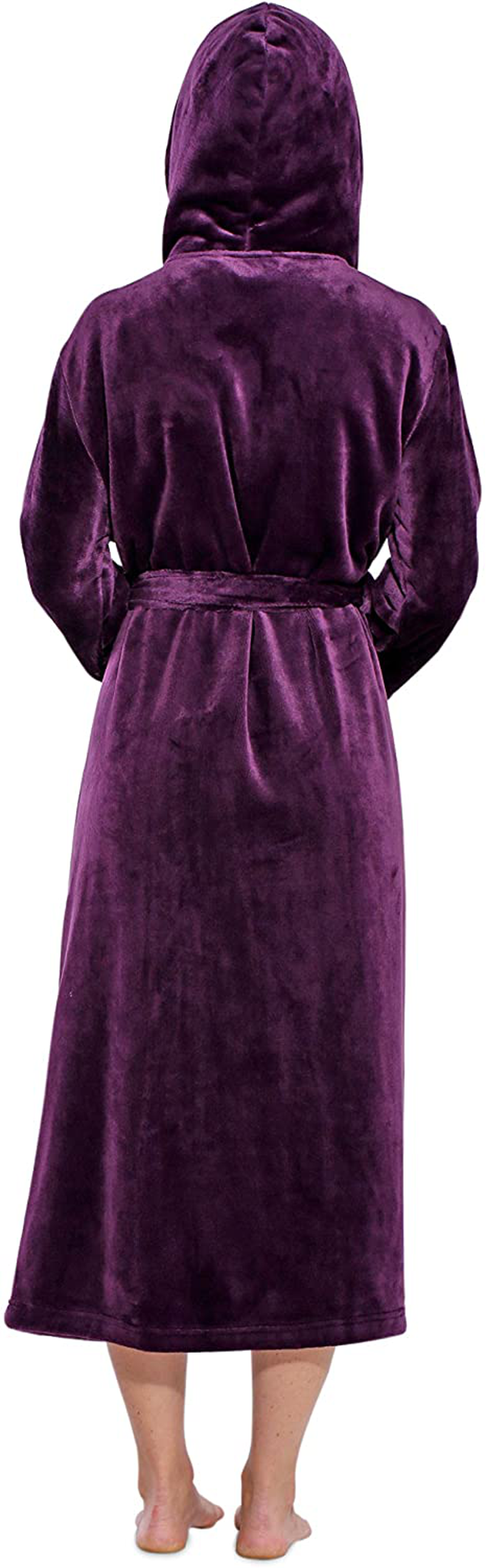 Plush Robes for Women, Soft Warm Fleece Bathrobe for Women, Long Comfy Women'S Robe Apparel & Accessories > Clothing > Sleepwear & Loungewear > Robes Kylie Max   