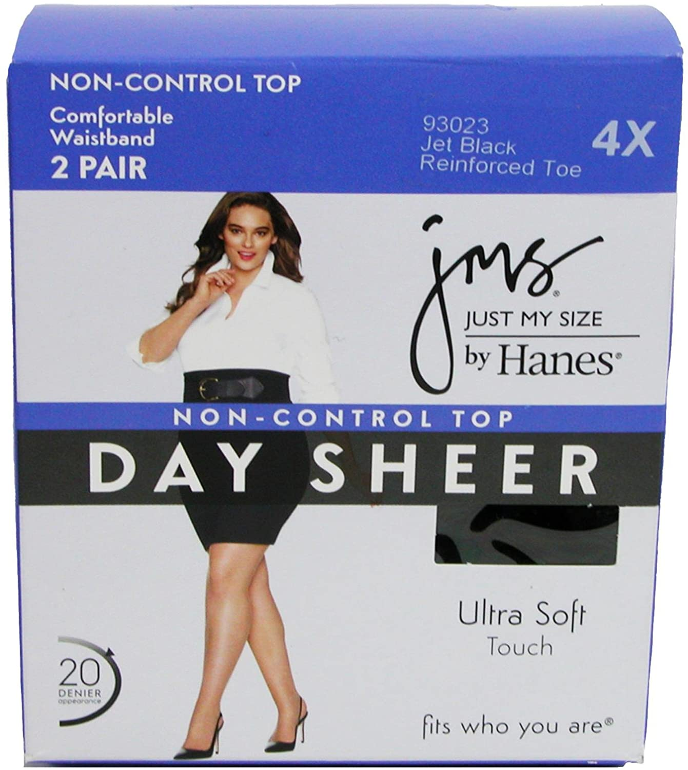 Just My Size Women'S plus Size Smooth Finish Regular Reinforced Toe Panty Hose Eco Apparel & Accessories > Clothing > Underwear & Socks > Shapewear JUST MY SIZE   