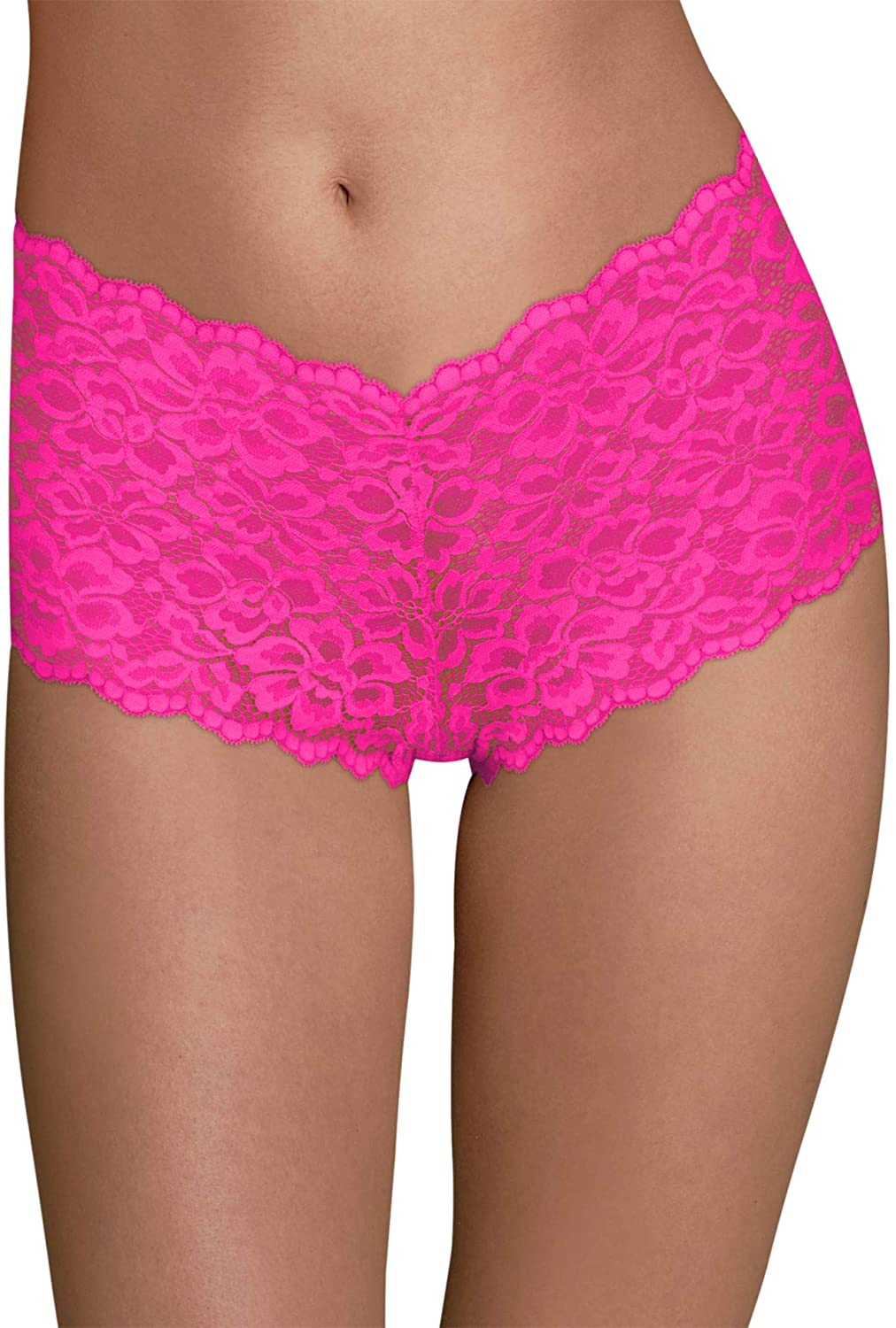 Maidenform Women'S Casual Comfort Cheeky Boyshort Apparel & Accessories > Clothing > Underwear & Socks > Underwear Maidenform Peony Parade Pink 5 