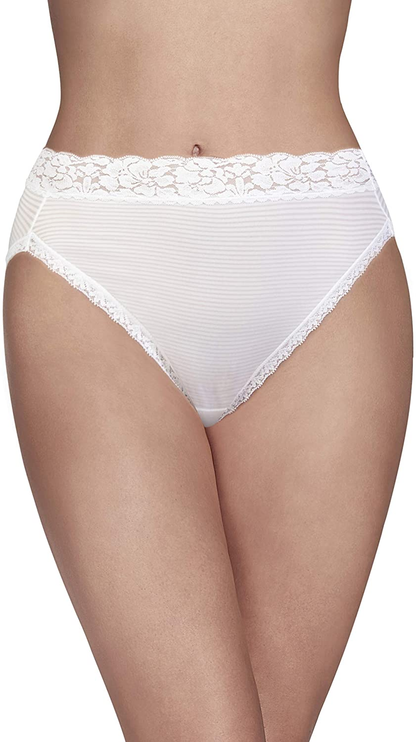 Vanity Fair Women'S Flattering Lace Panties Apparel & Accessories > Clothing > Underwear & Socks > Underwear Vanity Fair Hi Cut - White Stripe Hi Cut 8