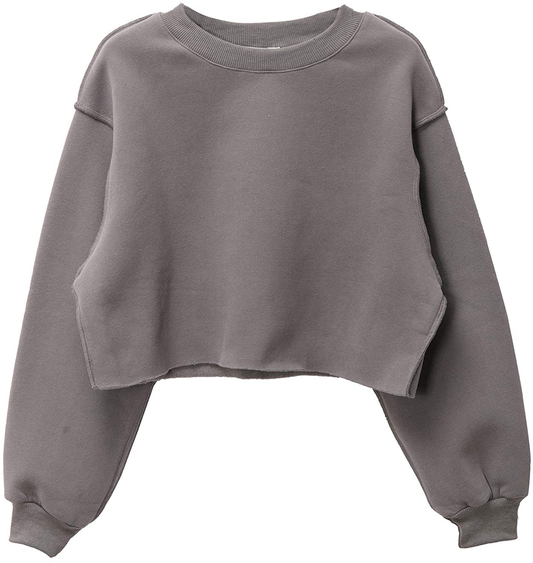Women Pullover Cropped Hoodies Long Sleeves Sweatshirts Casual Crop Tops for Spring Autumn Winter Apparel & Accessories > Clothing > Activewear Kylie Max   