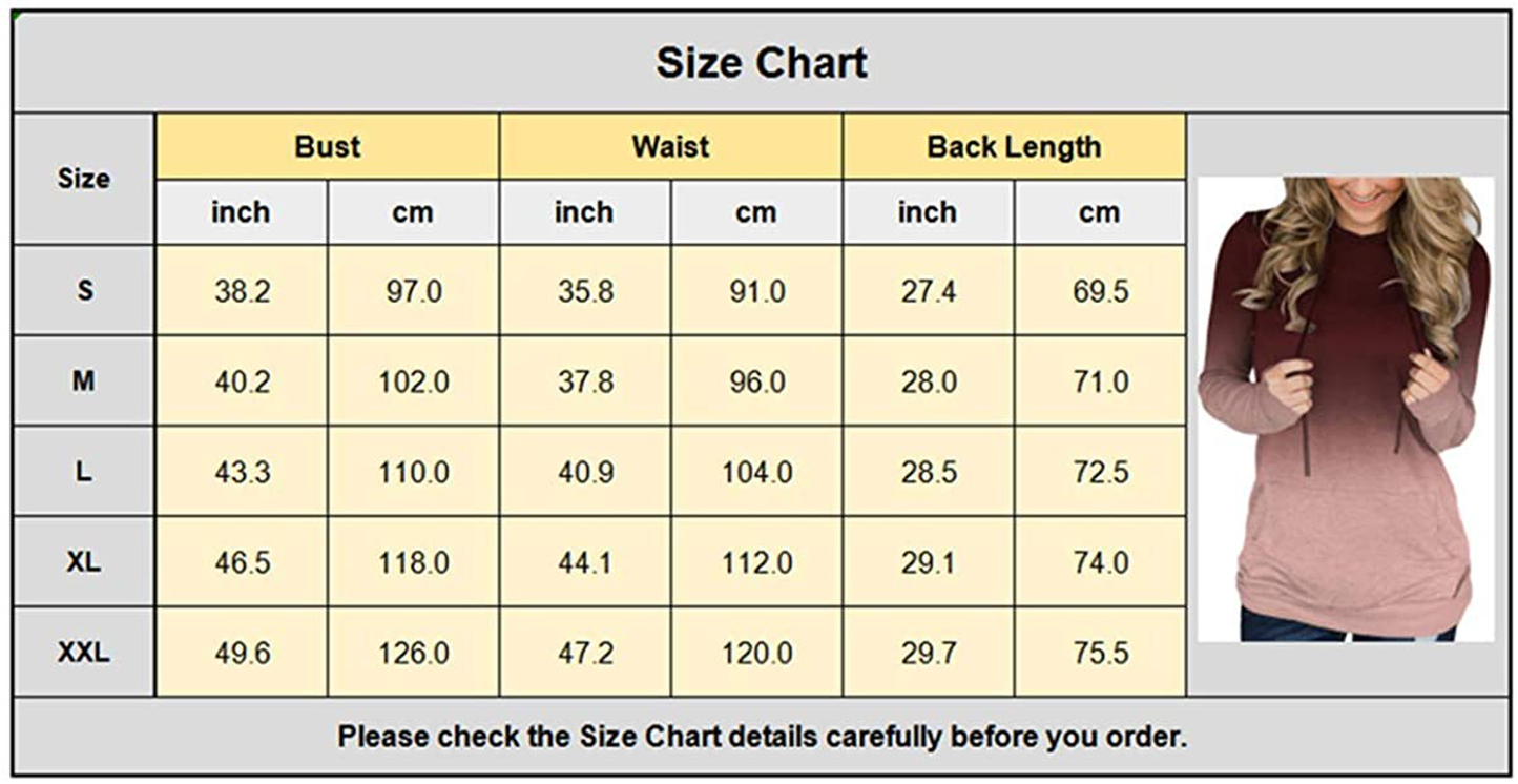 Onlypuff Womens Hoodie Sweatshirts Casual Tunic Tops Long Sleeve Hoody with Kangaroo Pockets Apparel & Accessories > Clothing > Activewear Kylie Max   