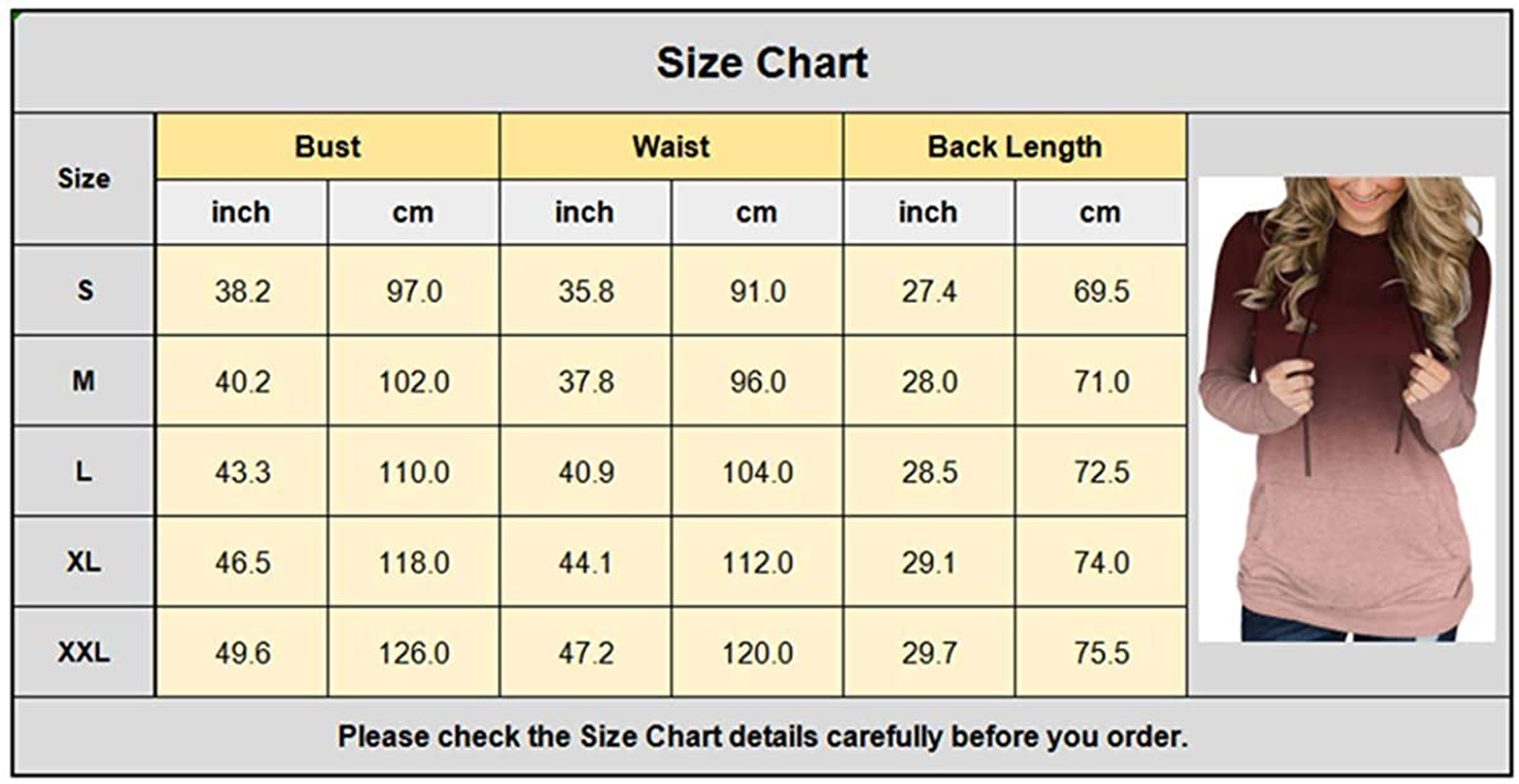 Onlypuff Womens Hoodie Sweatshirts Casual Tunic Tops Long Sleeve Hoody with Kangaroo Pockets Apparel & Accessories > Clothing > Activewear Kylie Max   