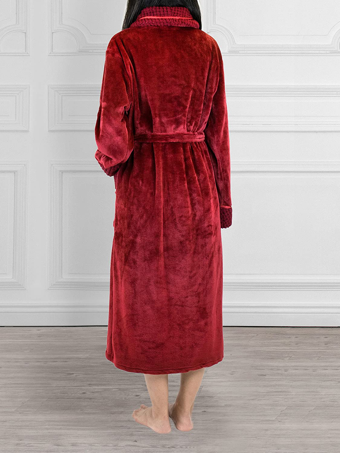 PAVILIA Soft Plush Women Fleece Robe, Cozy Bathrobe, Female Spa Robe, Waffle Apparel & Accessories > Clothing > Sleepwear & Loungewear > Robes Kylie Max   
