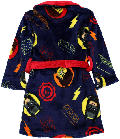 Lego Movie 2 the Second Part Boys Fleece Bathrobe Robe Apparel & Accessories > Clothing > Sleepwear & Loungewear > Robes Kylie Max   