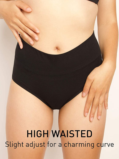 INNERSY Womens High Waisted Underwear Cotton Panties Regular & plus Size 5-Pack Apparel & Accessories > Clothing > Underwear & Socks > Underwear INNERSY   