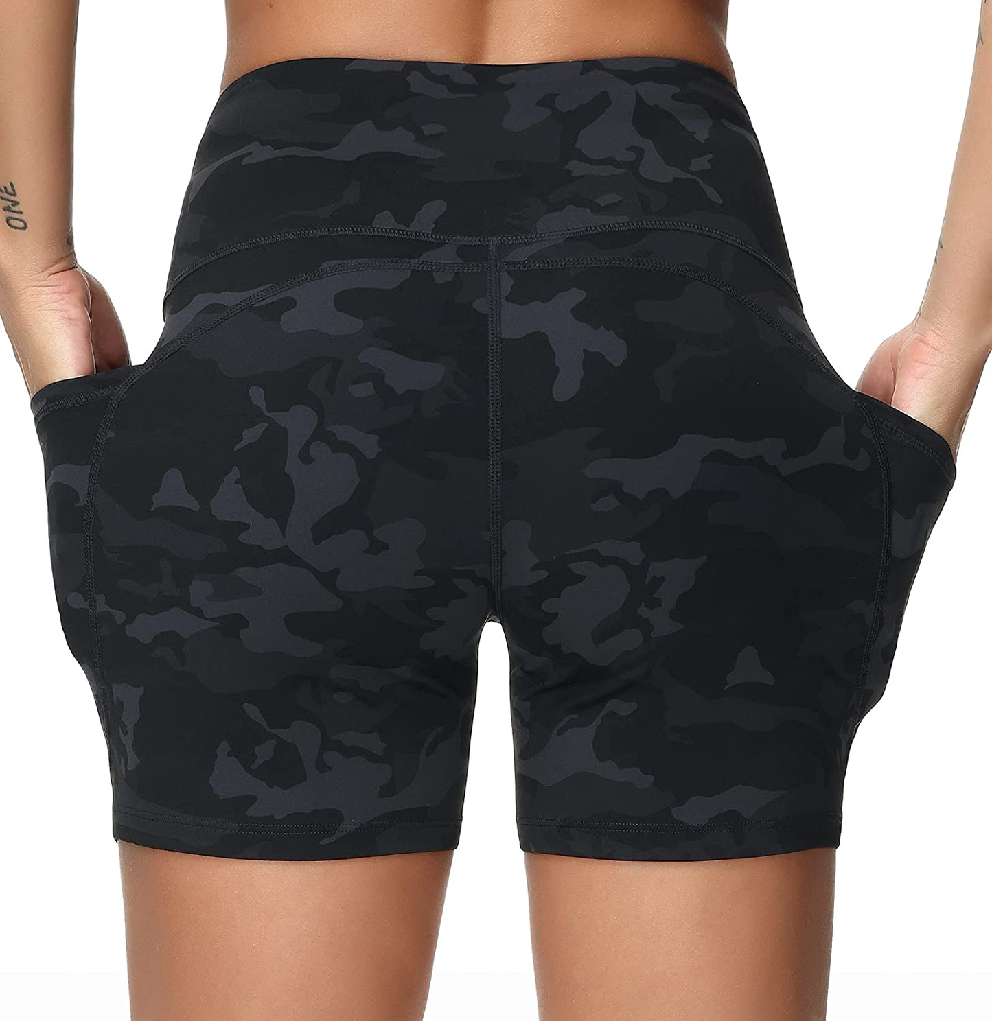 Dragon Fit High Waist Yoga Shorts for Women with 2 Side Pockets Tummy Control Running Home Workout Shorts Apparel & Accessories > Clothing > Shorts Kylie Max   