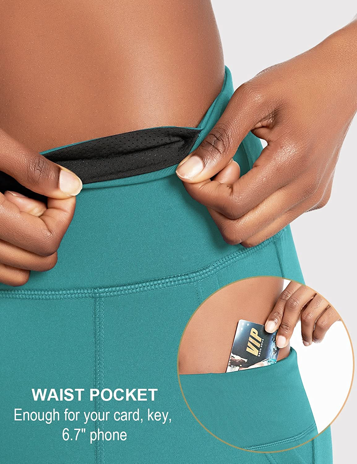 BALEAF Women'S 7" Athletic Long Shorts High Waisted Running Bermuda Shorts with Pockets Apparel & Accessories > Clothing > Shorts Kylie Max   