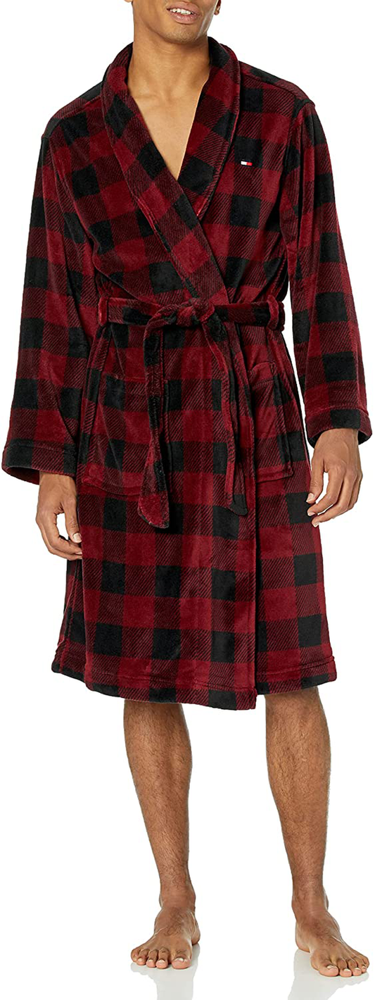 Tommy Hilfiger Mens Plush Robe Apparel & Accessories > Clothing > Sleepwear & Loungewear > Robes Kylie Max   
