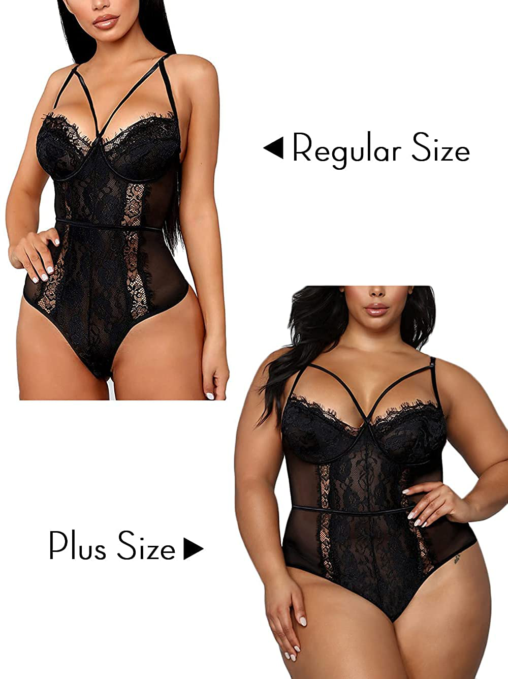 See through Lingerie,V-Neck Lace Babydoll,Sexy Lingerie Women,One Piece Bodysuit Apparel & Accessories > Clothing > Underwear & Socks > Lingerie Kylie Max   
