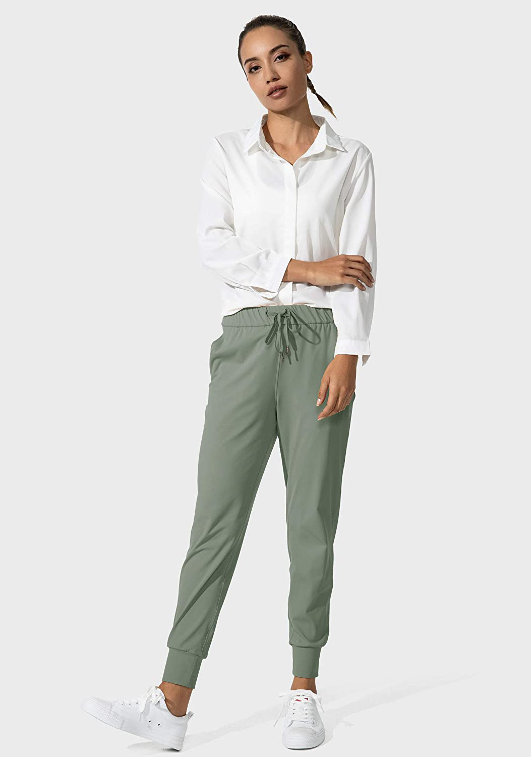 SANTINY Women'S Joggers Pants with Pockets Drawstring Running Sweatpants for Women Lounge Workout Jogging Apparel & Accessories > Clothing > Activewear Kylie Max   