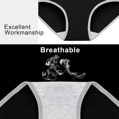 Cotton Full Coverage Underwear Womens Panties No Ride up Hipster Soft Breathable Stretch Bikini Ladies Briefs 6 Pack Apparel & Accessories > Clothing > Underwear & Socks > Underwear DUKAWA   