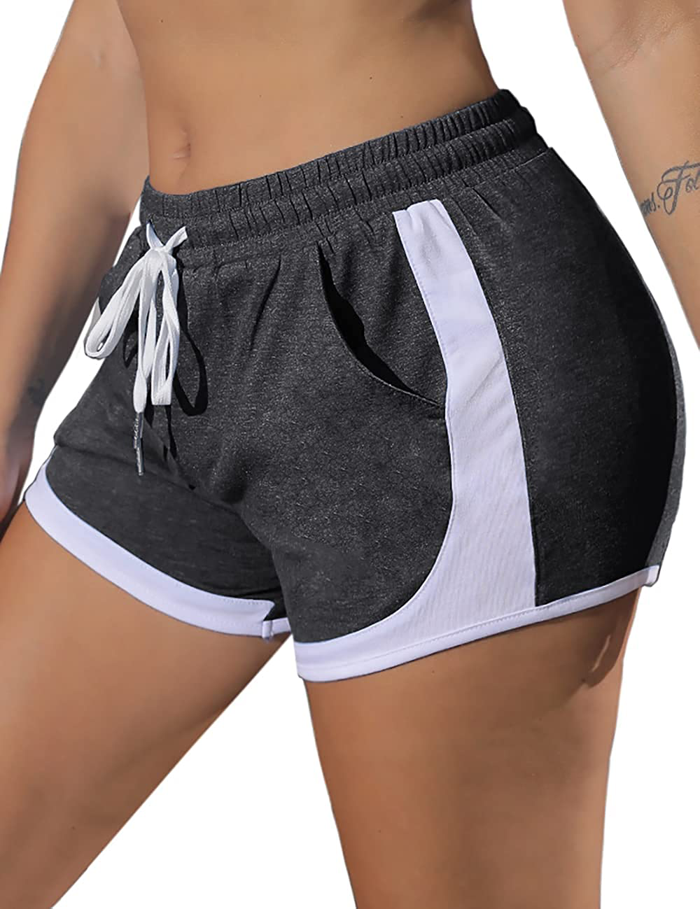 WIHOLL Womens Shorts for Summer Workout Running Shorts with Pockets Drawstring Apparel & Accessories > Clothing > Shorts Kylie Max   