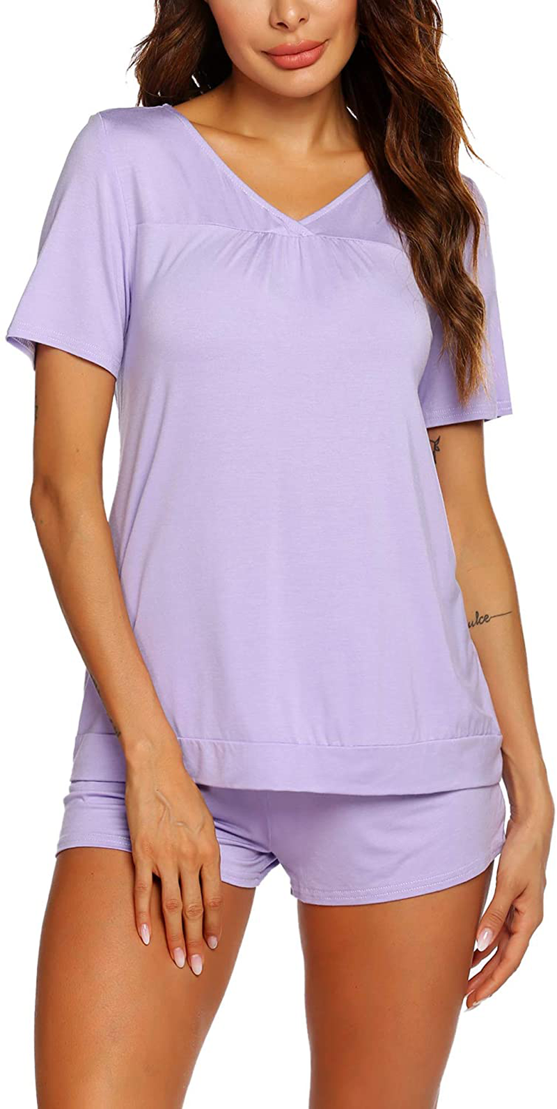 Avidlove Women'S Shorts Pajama Set Short Sleeve Sleepwear Nightwear Pjs S-XXL Apparel & Accessories > Clothing > Sleepwear & Loungewear Kylie Max   